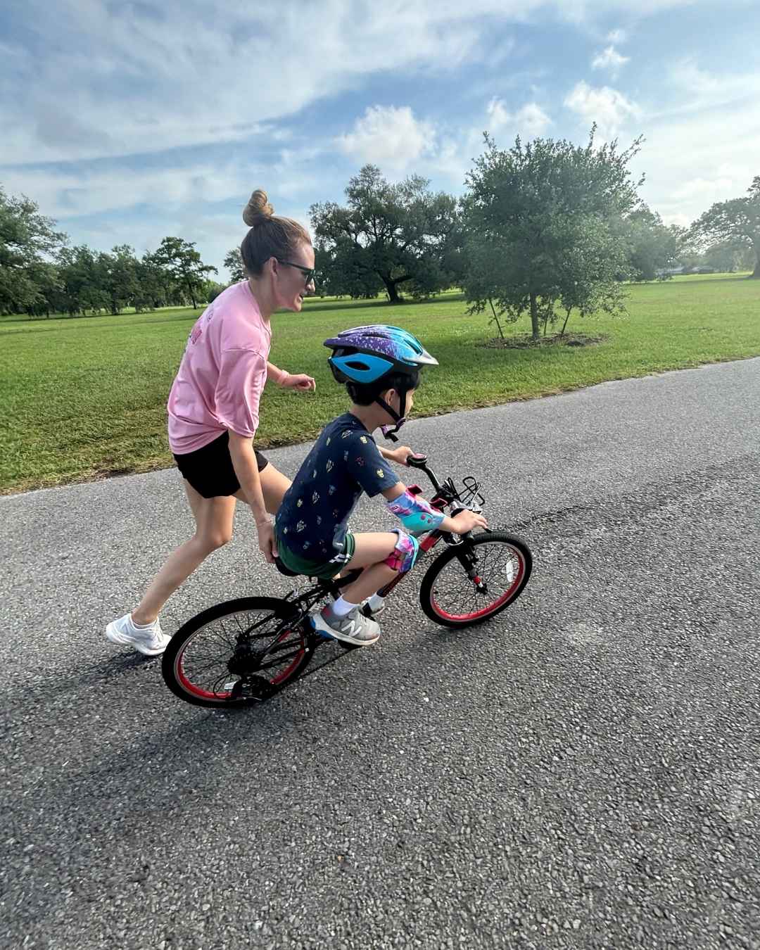 Pediatric bike riding therapy session at Kim4Kids