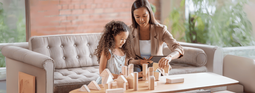 child receiving school-based occupational therapy
